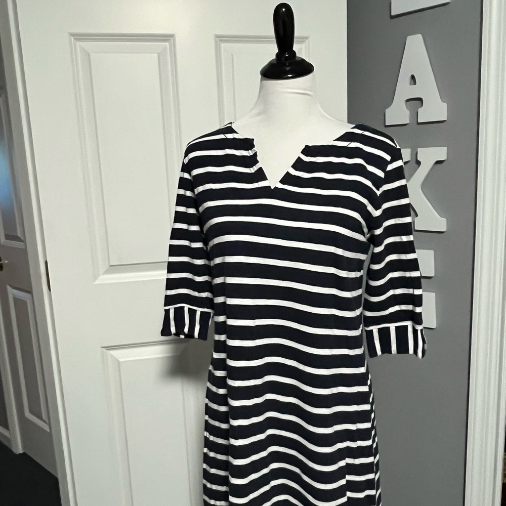 Hatley Navy and White Striped Dress